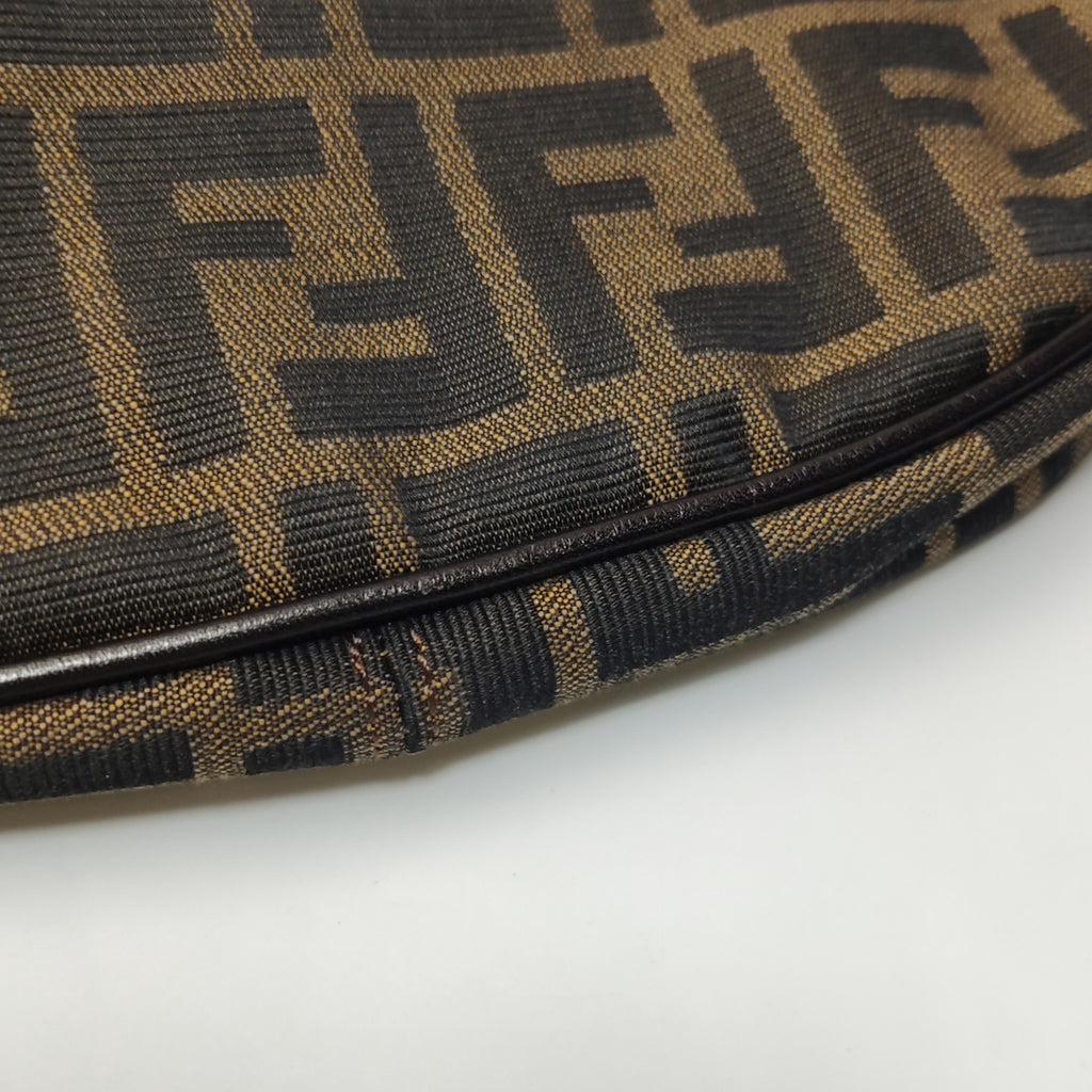 Fendi Zucca Boat Pochette Brown Shoulder Bag