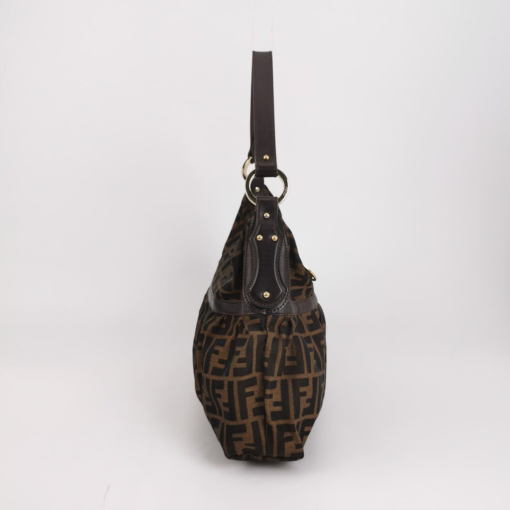 Fendi Zucca Chef Canvas Shoulder Bag