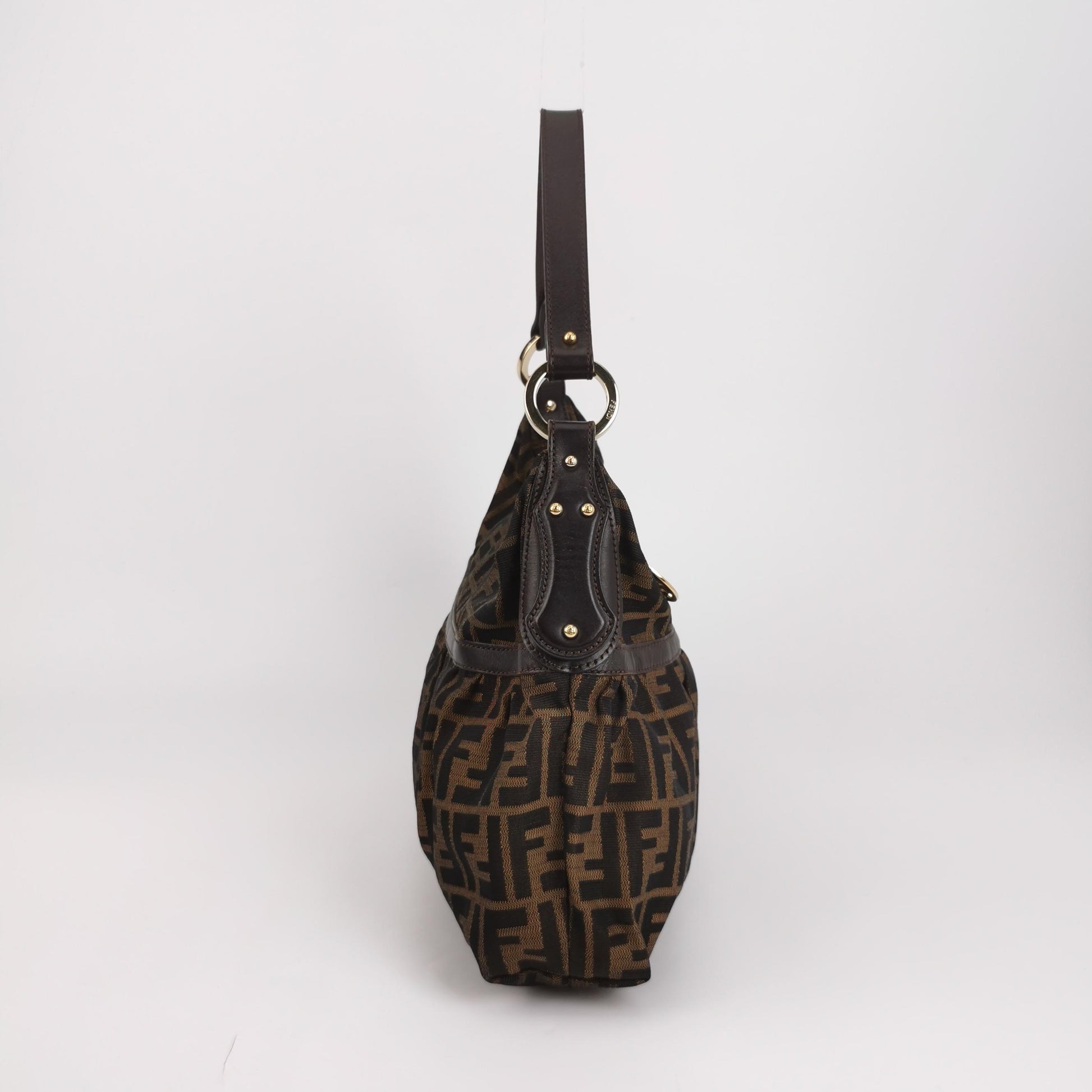 Fendi Zucca Chef Canvas Shoulder Bag