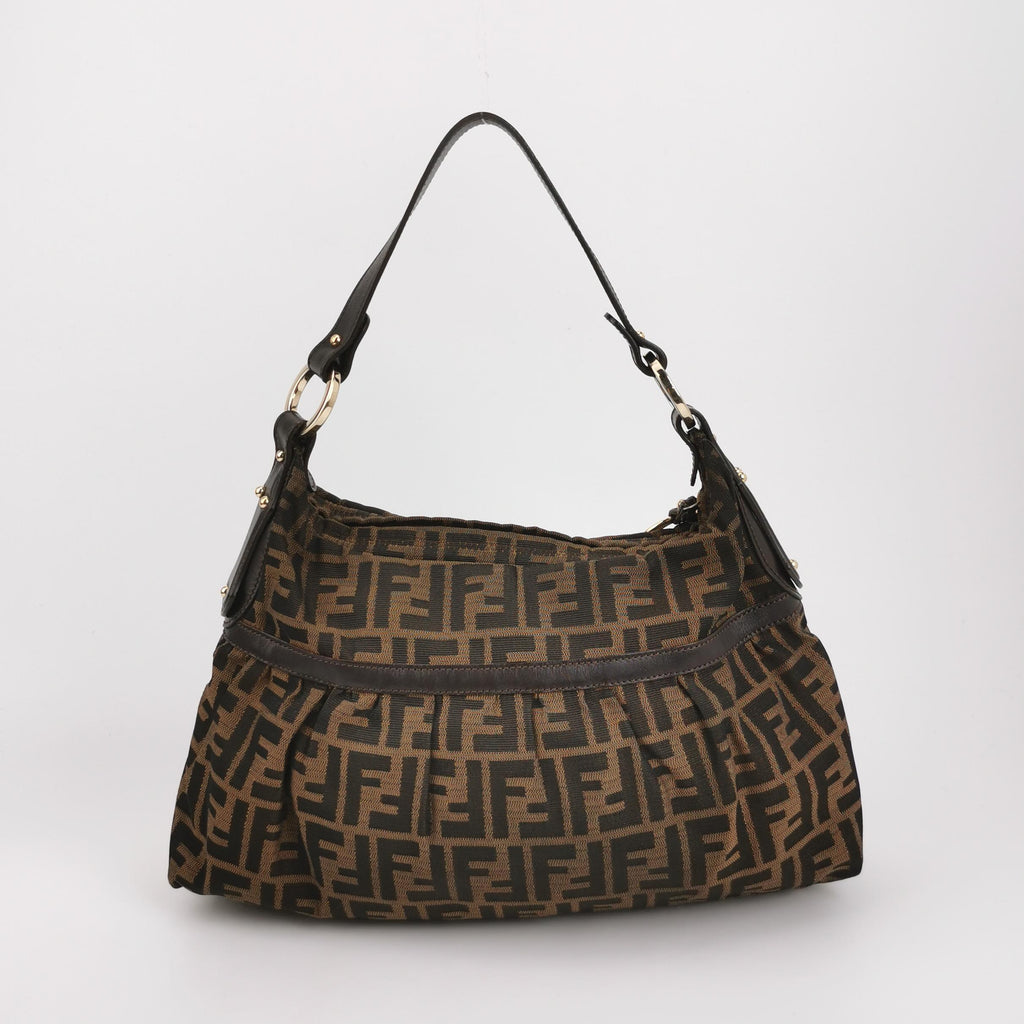 Fendi Zucca Chef Canvas Shoulder Bag