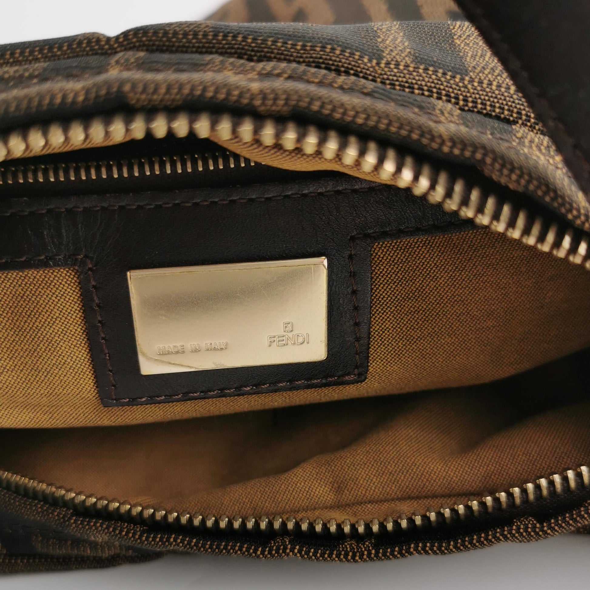 Fendi Zucca Chef Canvas Shoulder Bag
