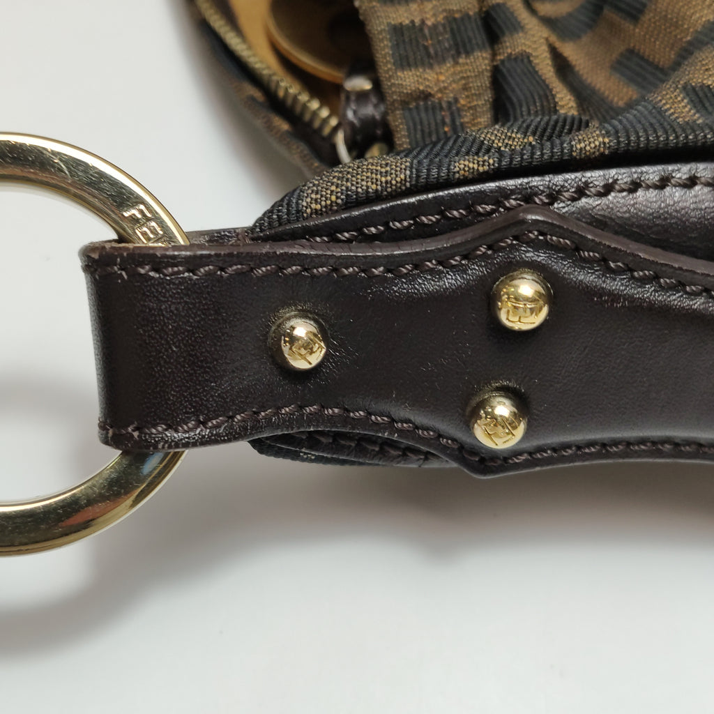 Fendi Zucca Chef Canvas Shoulder Bag