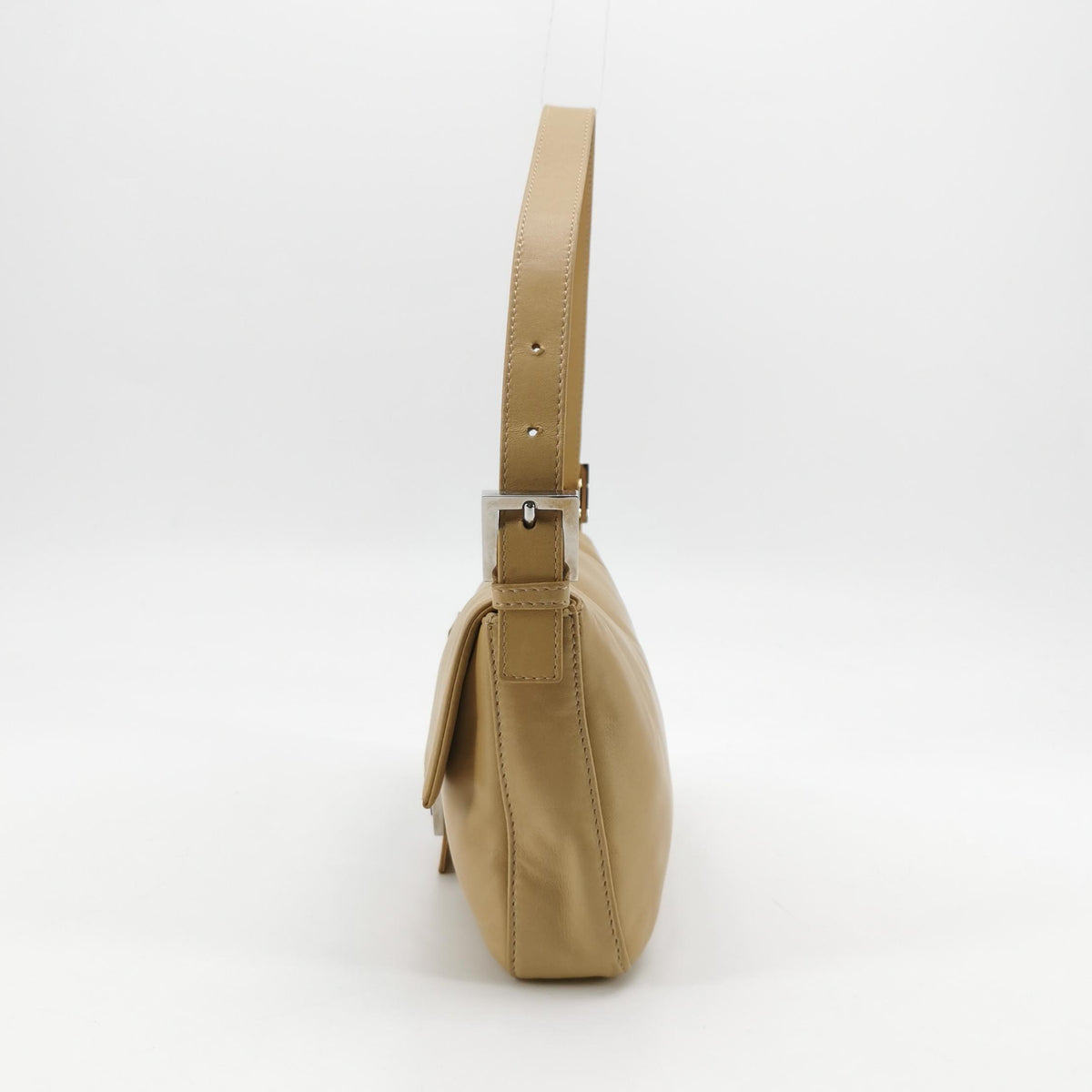 Fendi Smooth Leather Baguette Beige