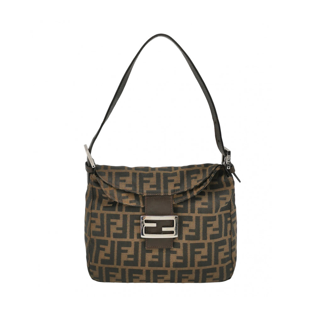 Fendi Zucca Double Flap Shoulder Bag 7456