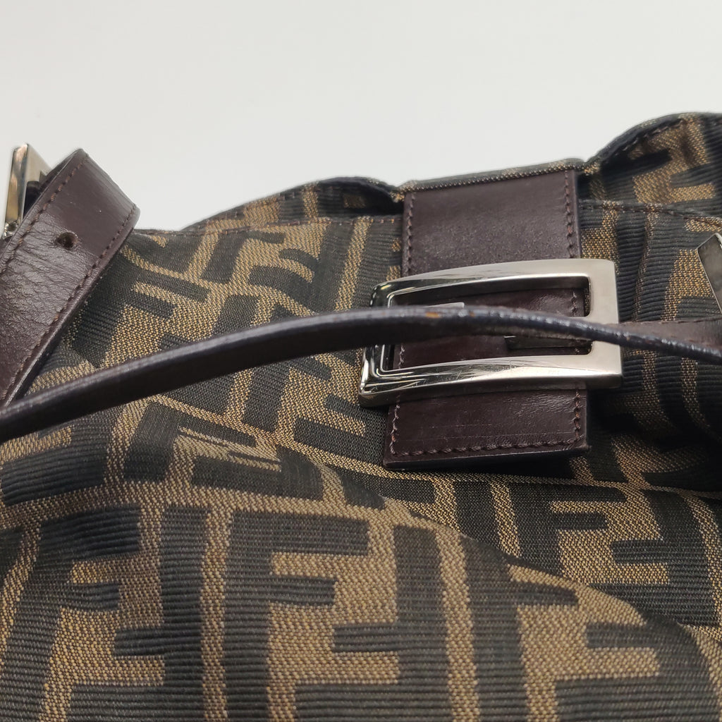 Fendi Zucca Double Flap Shoulder Bag 7456