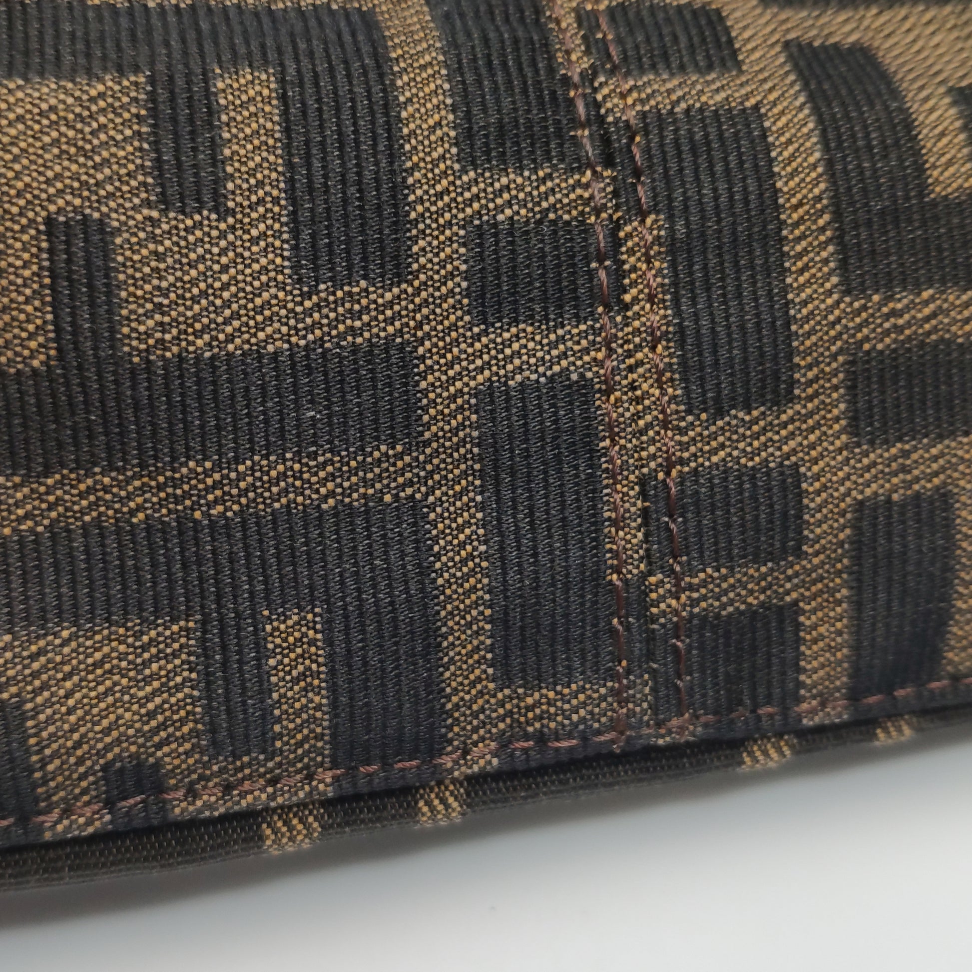 Fendi Zucca Double Flap Shoulder Bag 7456