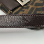 Fendi Zucca Double Flap Shoulder Bag 7456