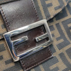 Fendi Zucca Double Flap Shoulder Bag 7456