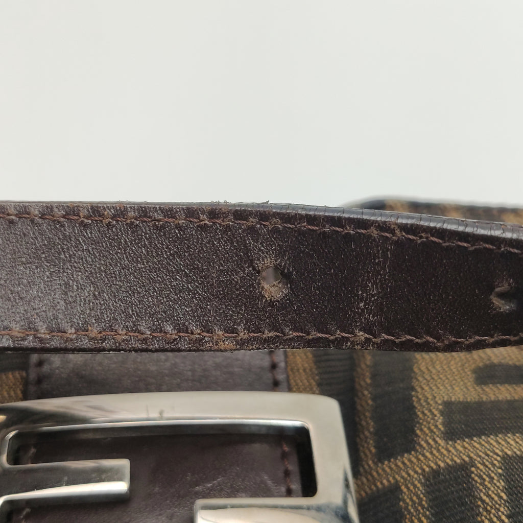 Fendi Zucca Double Flap Shoulder Bag 7456
