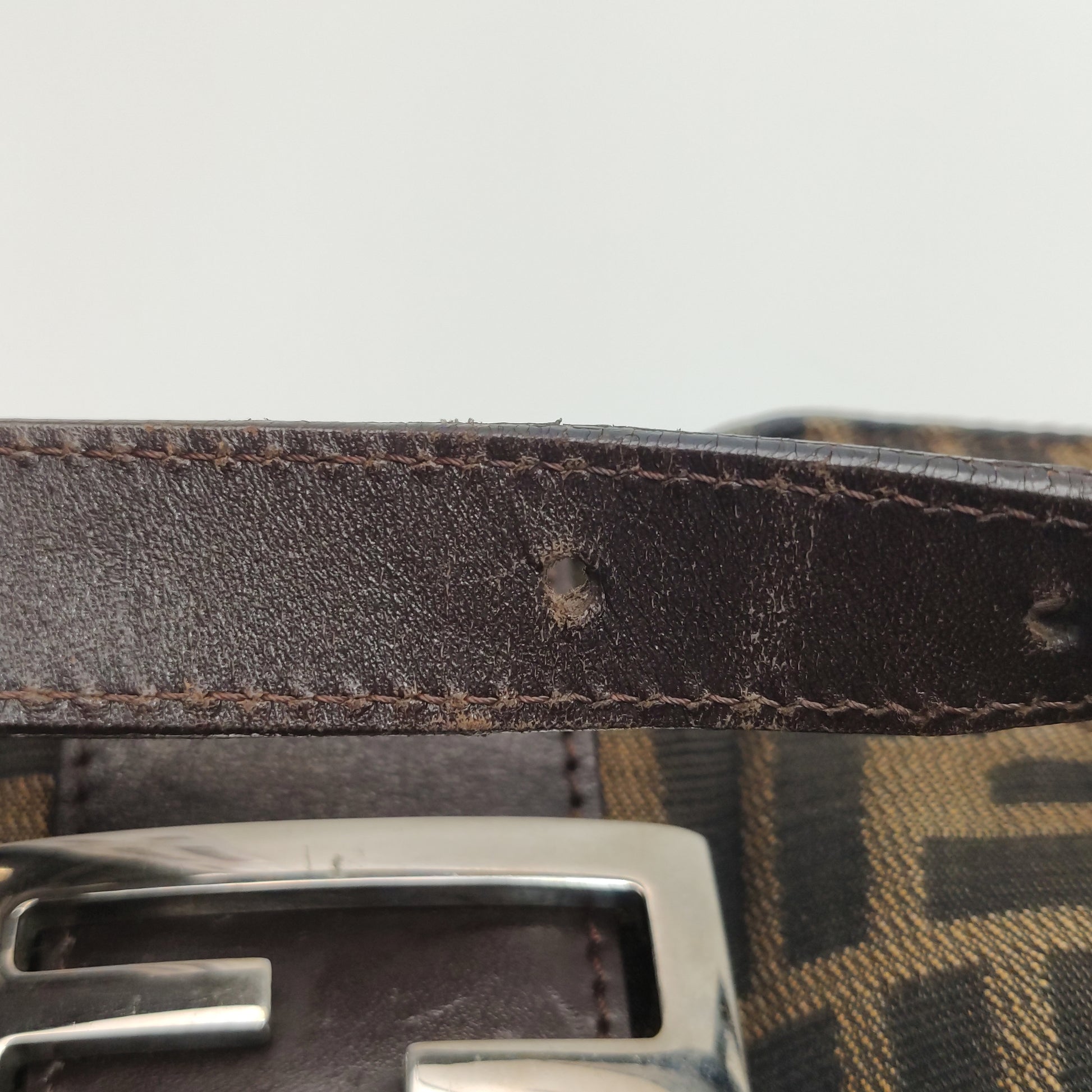 Fendi Zucca Double Flap Shoulder Bag 7456