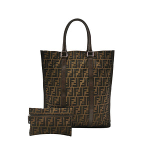 Fendi Zucca Canvas Vertical Shopping Tote