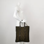 Fendi Zucca Canvas Vertical Shopping Tote