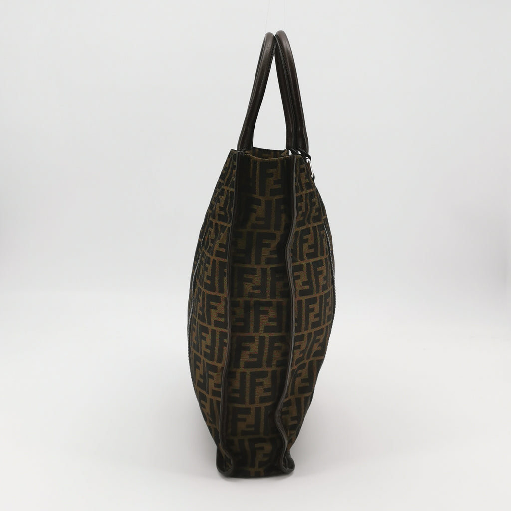 Fendi Zucca Canvas Vertical Shopping Tote
