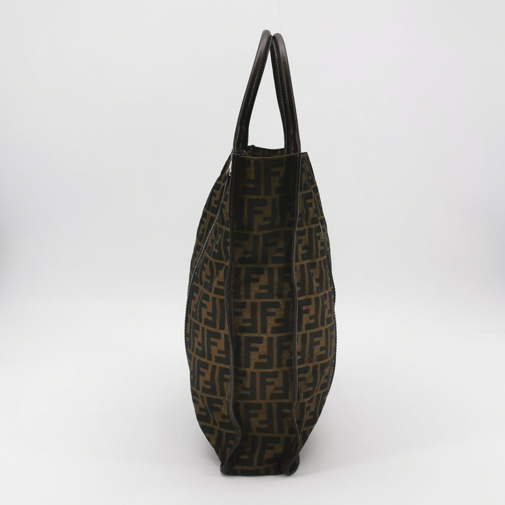 Fendi Zucca Canvas Vertical Shopping Tote