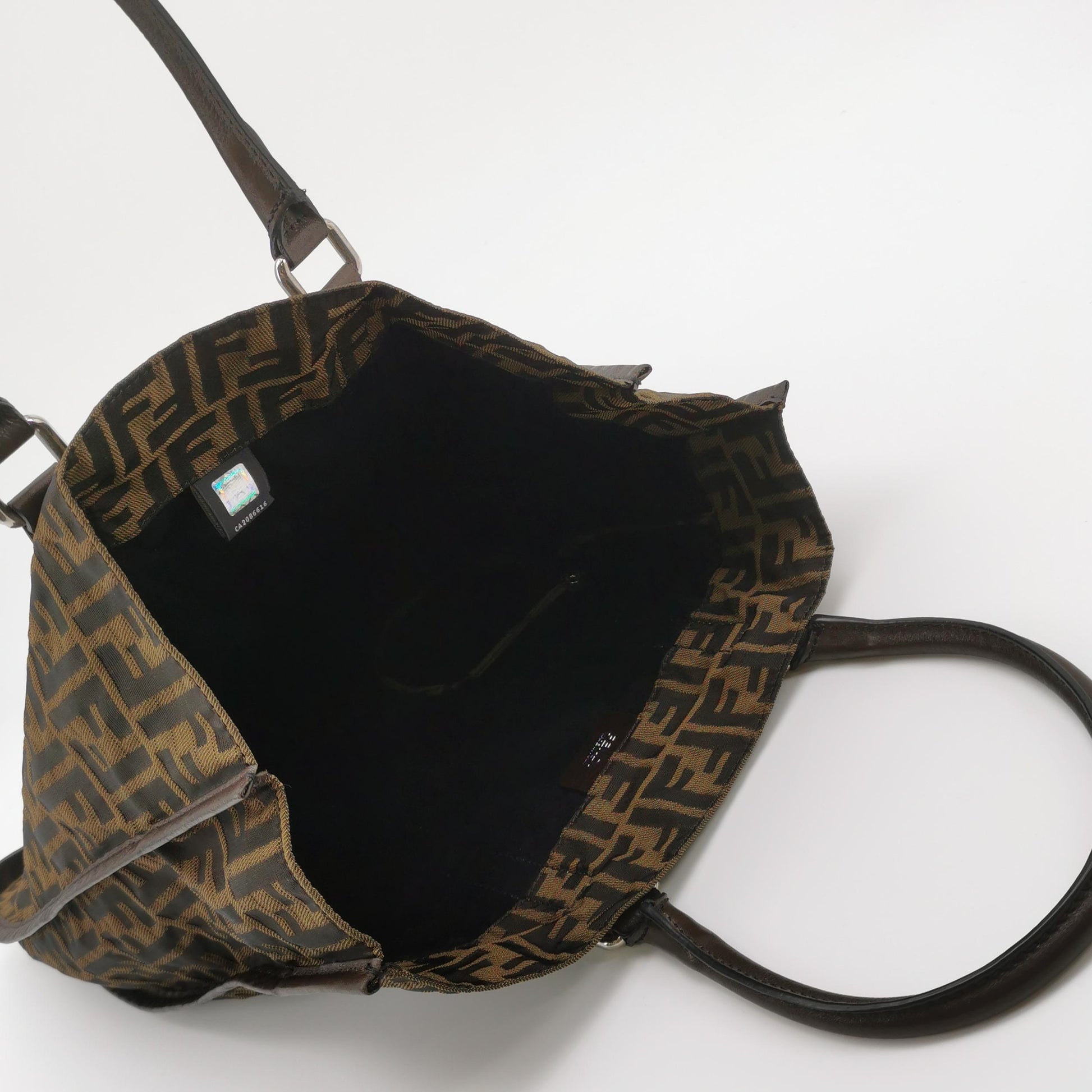 Fendi Zucca Canvas Vertical Shopping Tote