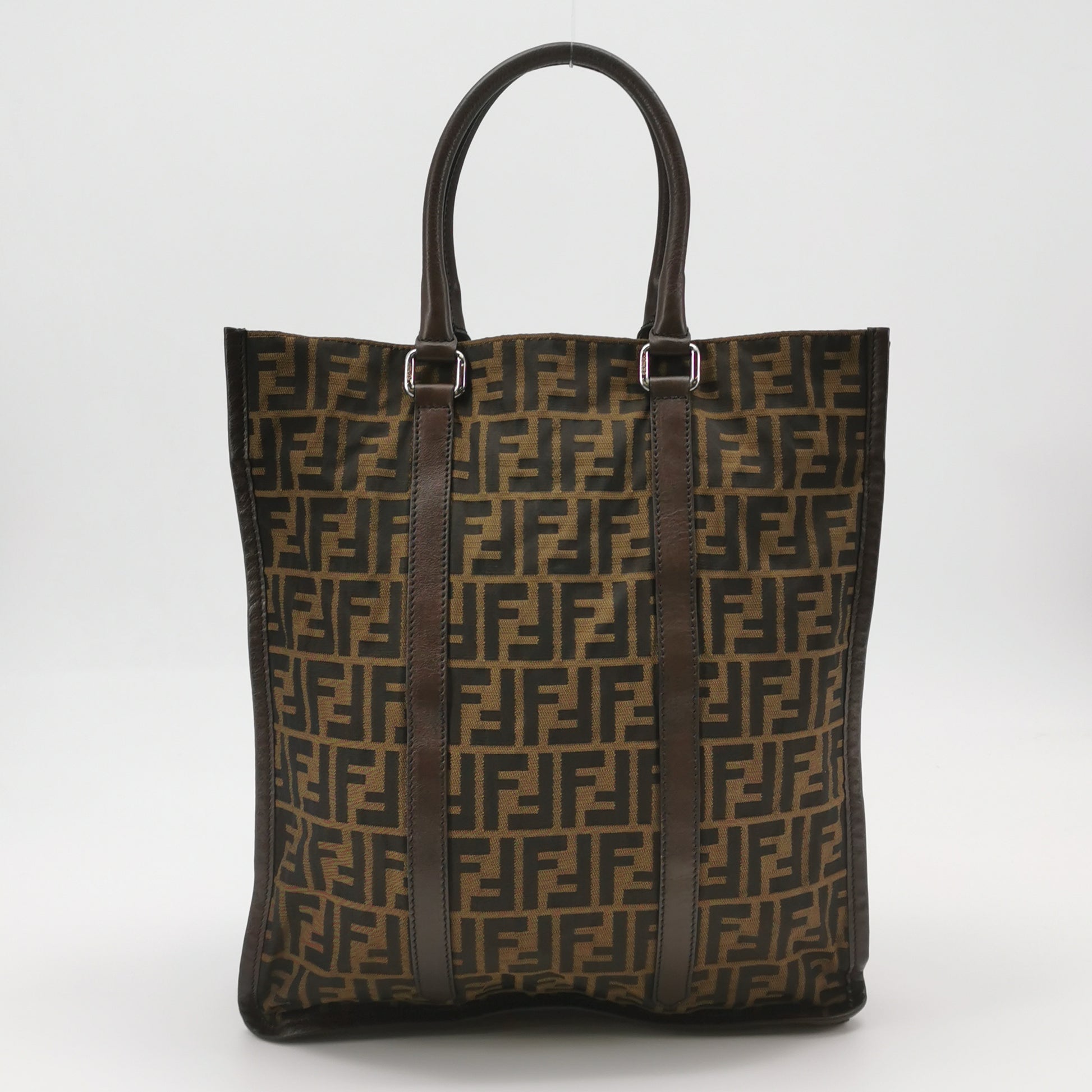Fendi Zucca Canvas Vertical Shopping Tote