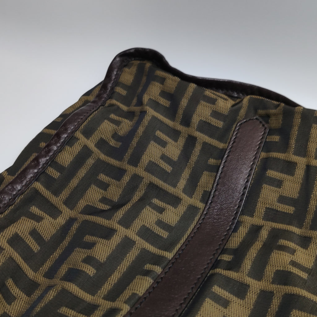 Fendi Zucca Canvas Vertical Shopping Tote