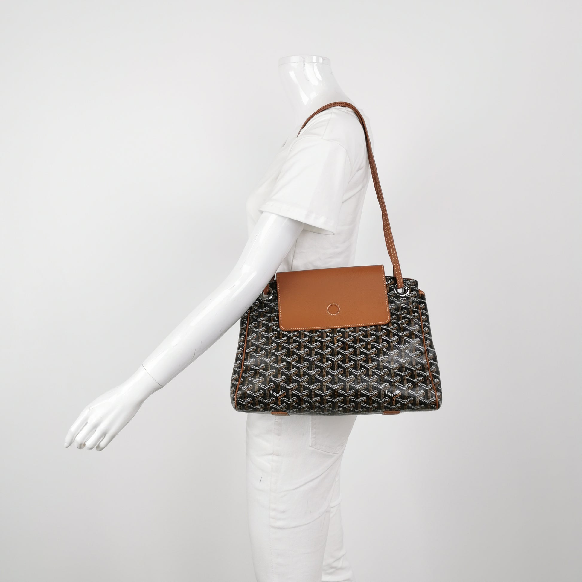 Goyard Rouette Souple Noir Tan