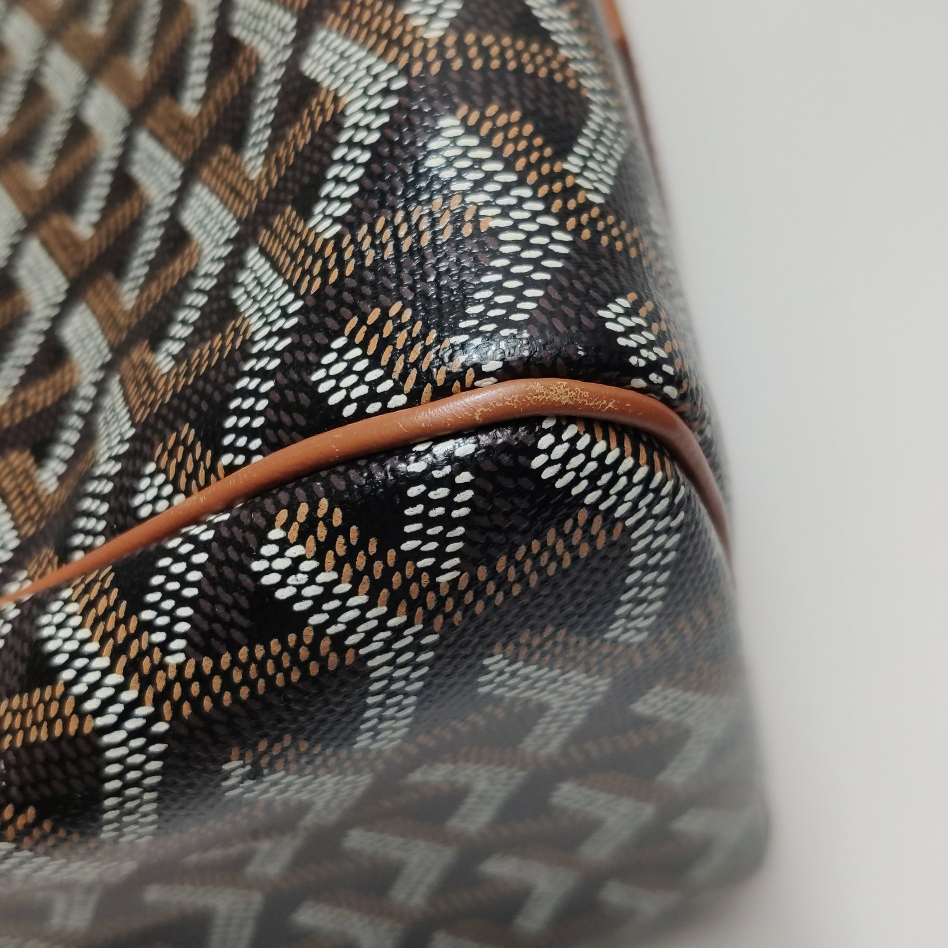 Goyard Rouette Souple Noir Tan