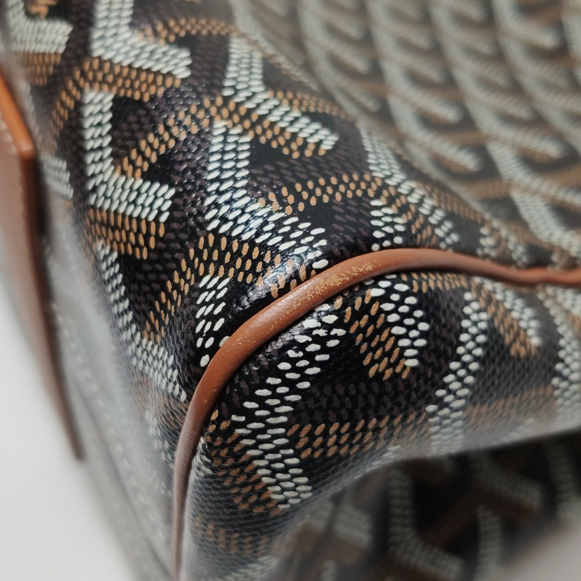 Goyard Rouette Souple Noir Tan