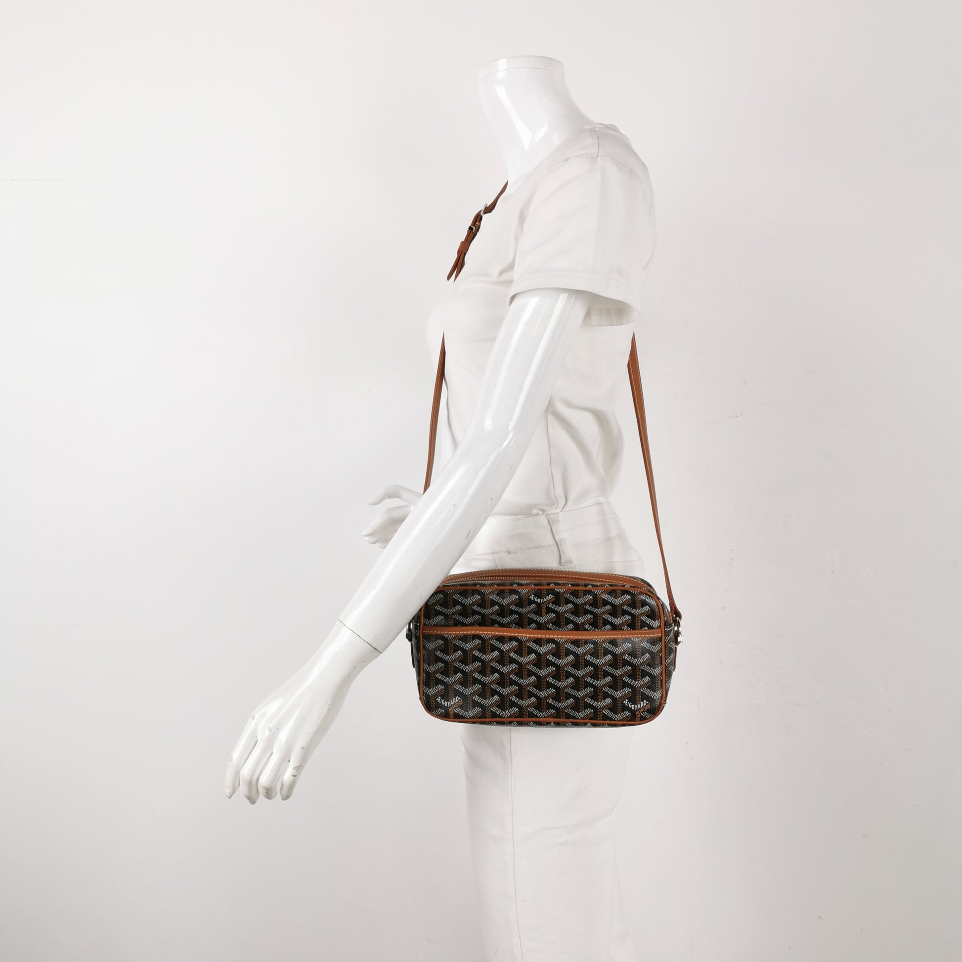 Goyard Cap Vert Crossbody Tan Noir
