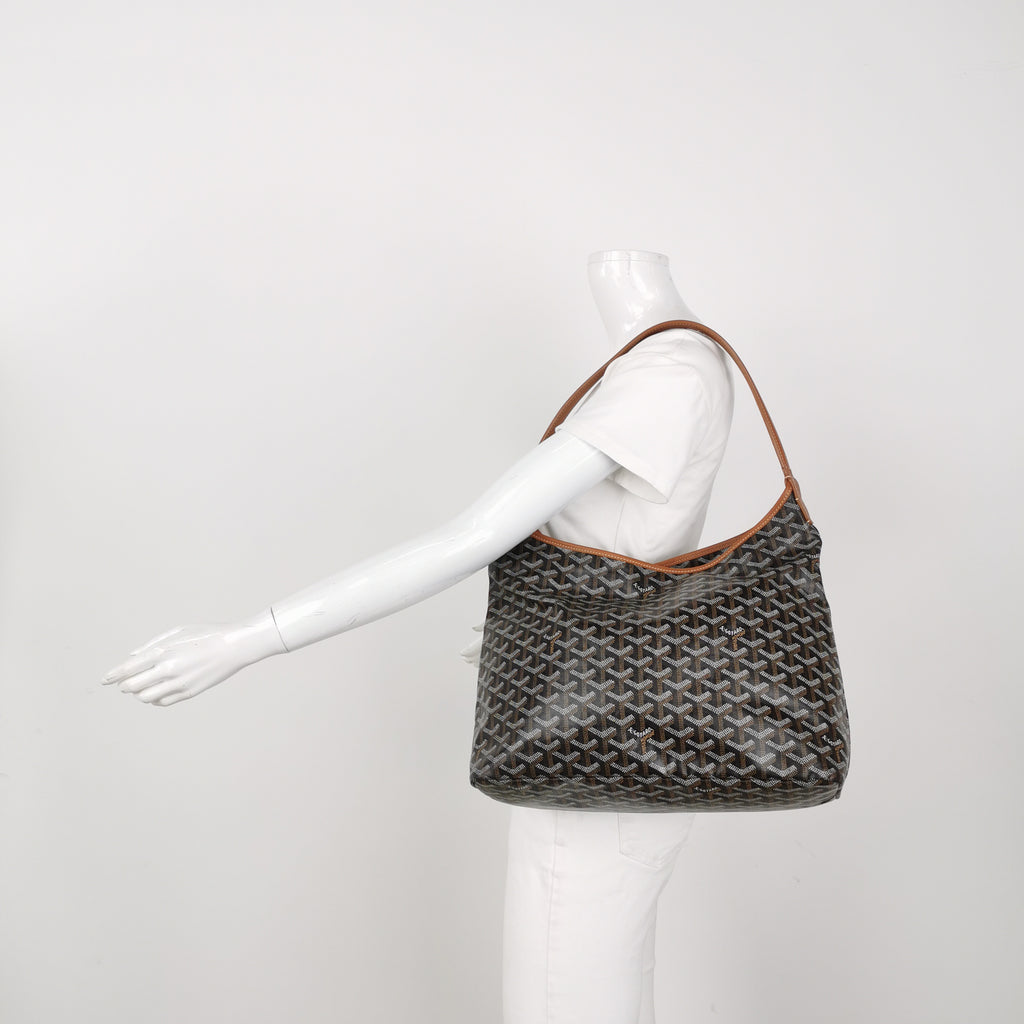 Goyard Boheme Hobo Noir Tan