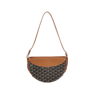 Goyard Hirondelle Coated Canvas Shoulder Bag Tan Noir