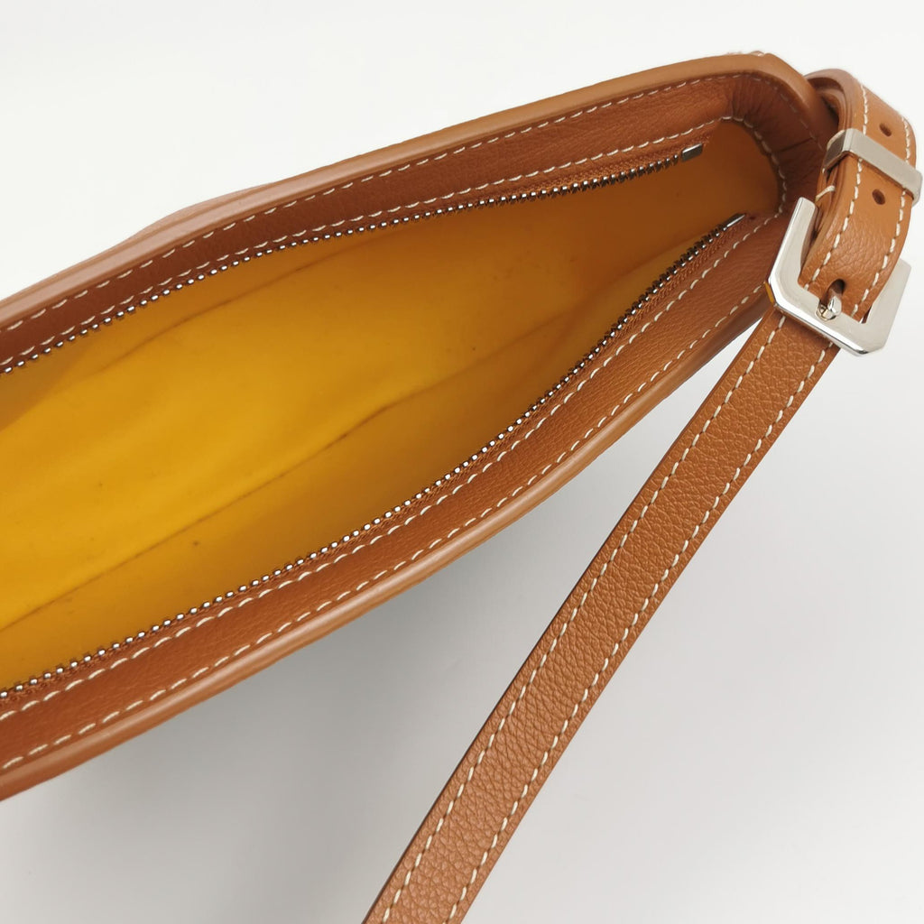Goyard Hirondelle Coated Canvas Shoulder Bag Tan Noir