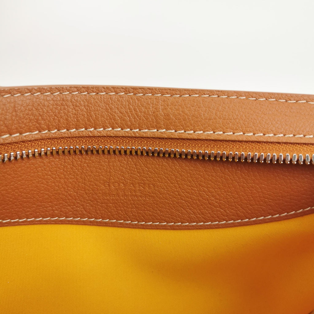 Goyard Hirondelle Coated Canvas Shoulder Bag Tan Noir
