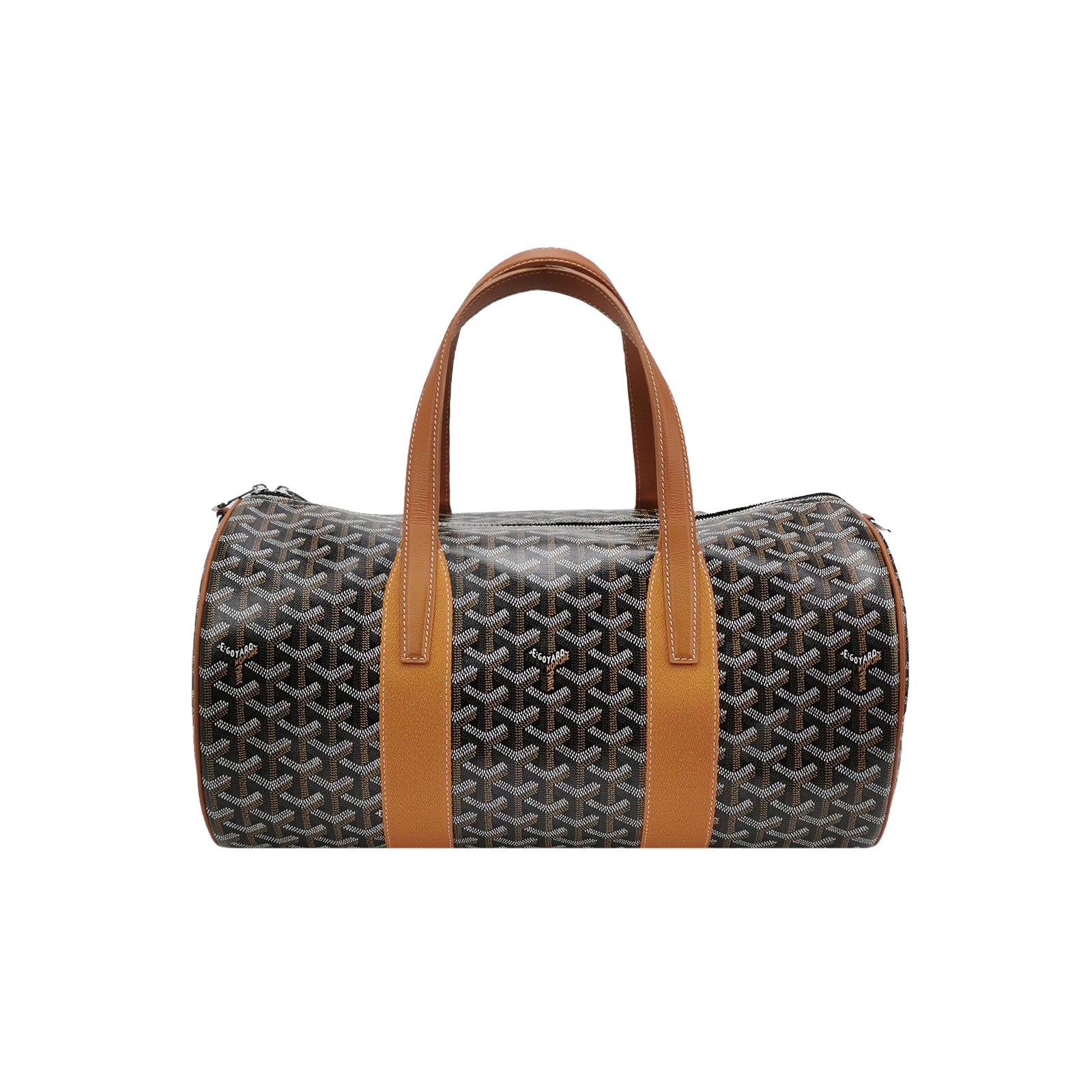Goyard Barrel 40 Sports Bag Noir Tan