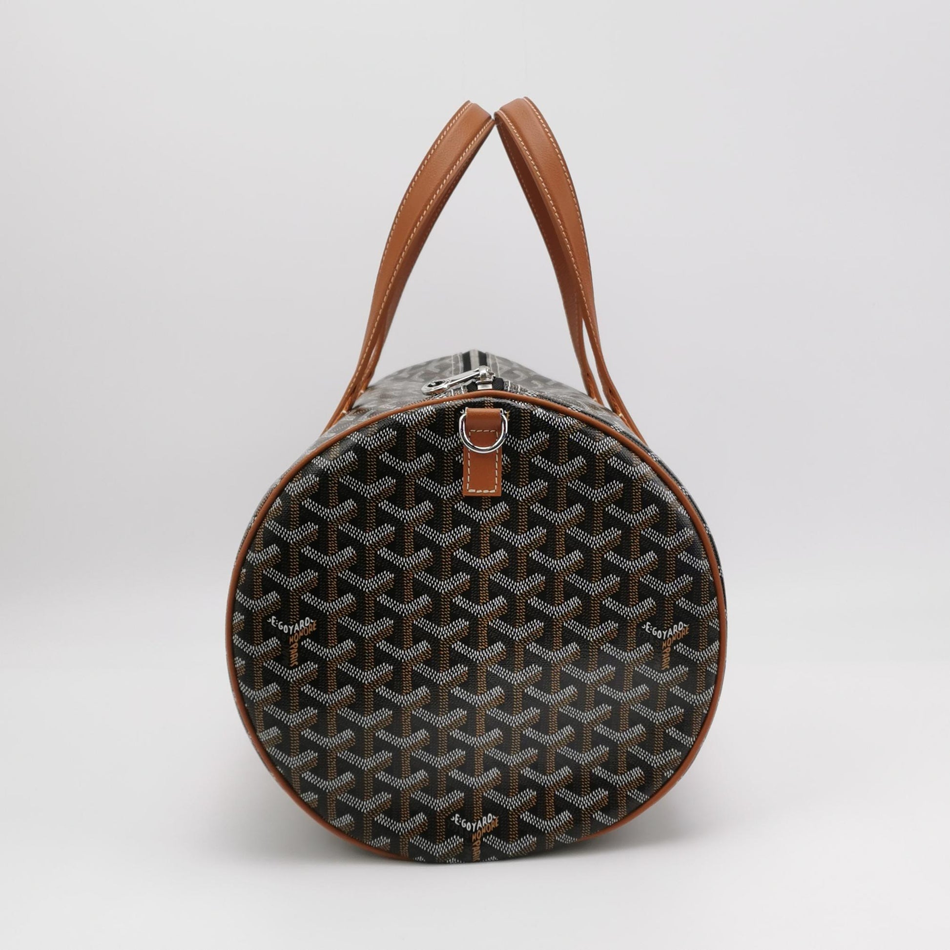 Goyard Barrel 40 Sports Bag Noir Tan