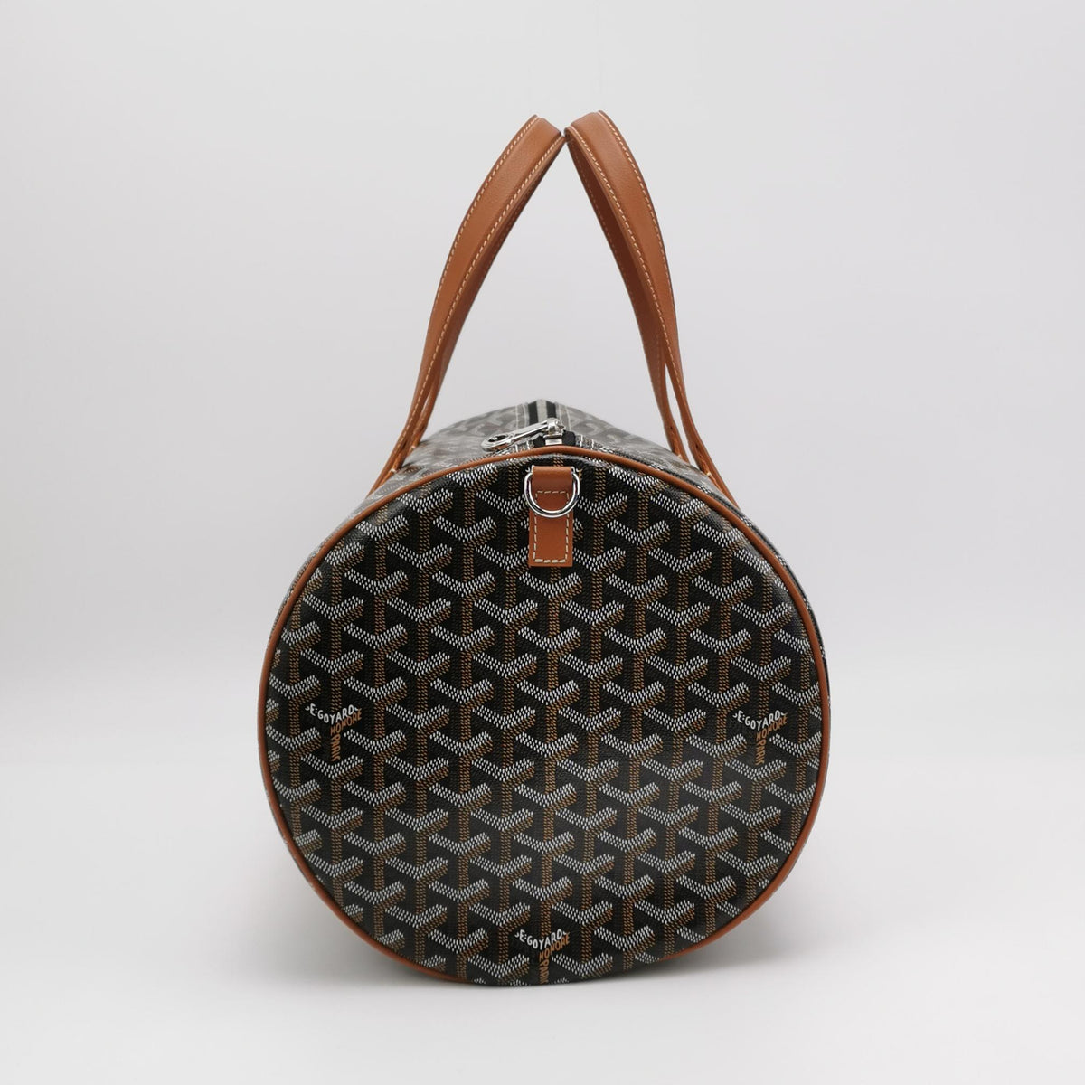 Goyard Barrel 40 Sports Bag Noir Tan