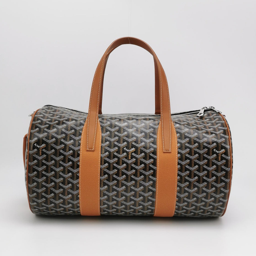 Goyard Barrel 40 Sports Bag Noir Tan