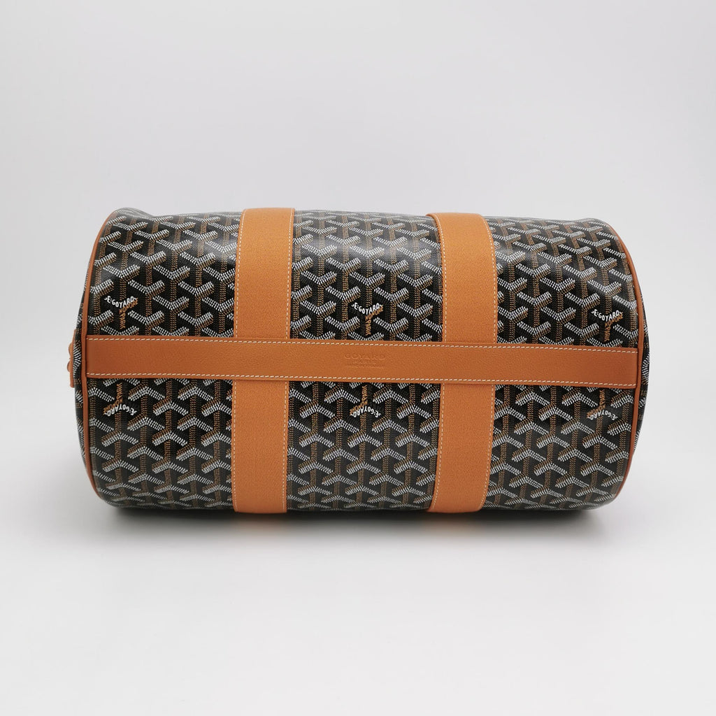 Goyard Barrel 40 Sports Bag Noir Tan