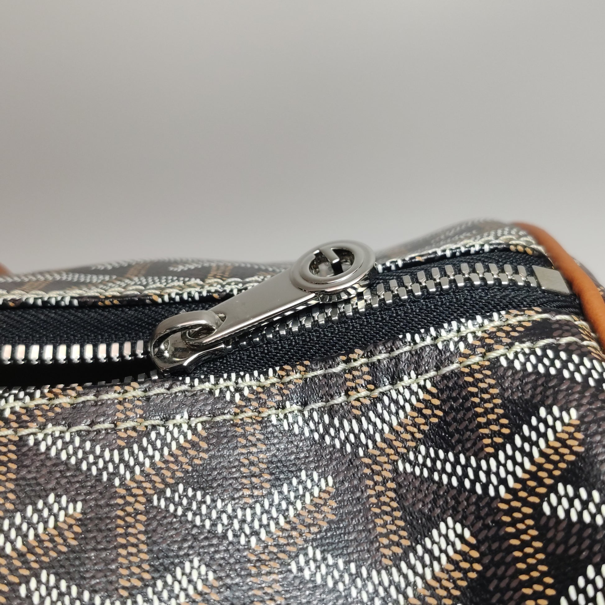 Goyard Barrel 40 Sports Bag Noir Tan