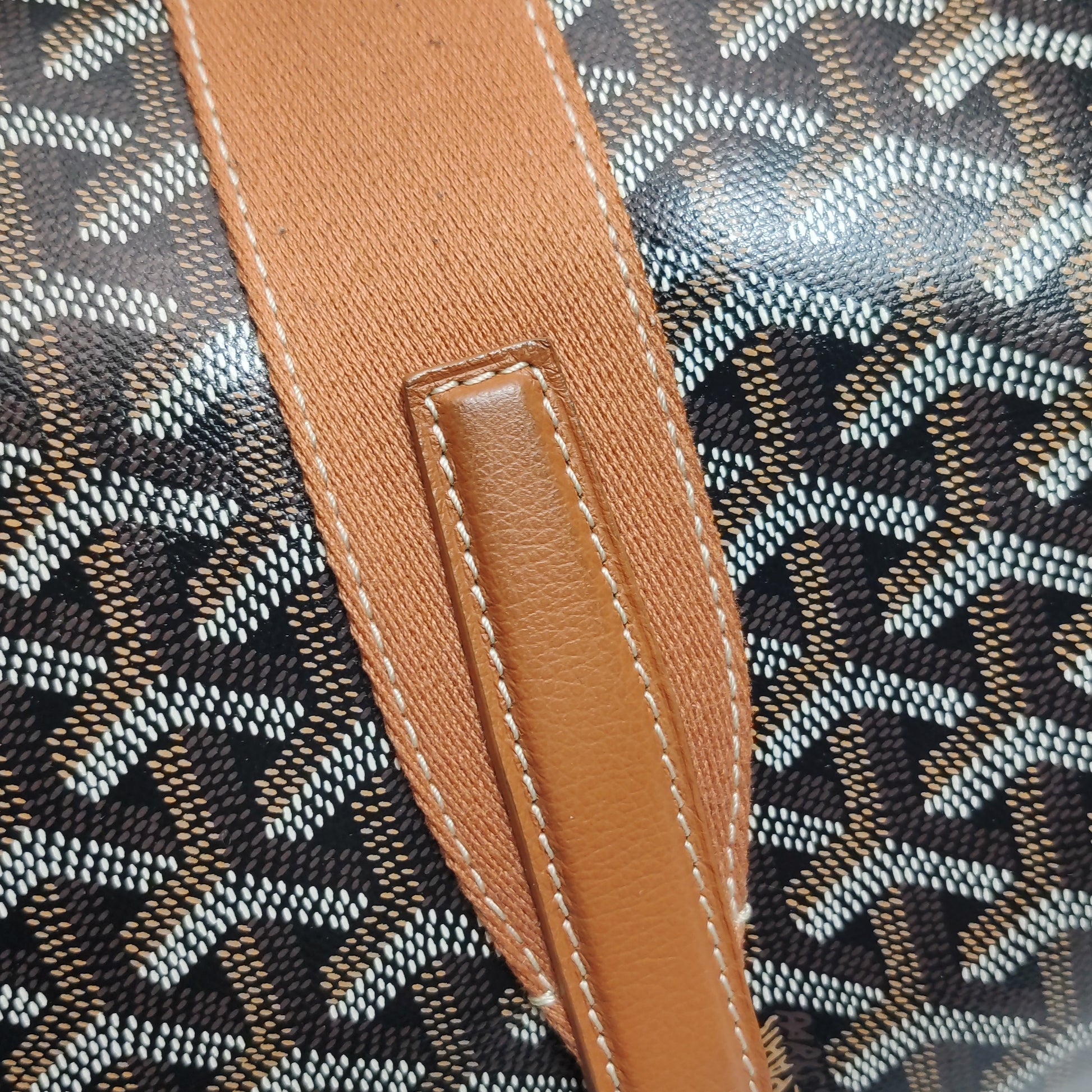 Goyard Barrel 40 Sports Bag Noir Tan