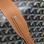 Goyard Barrel 40 Sports Bag Noir Tan