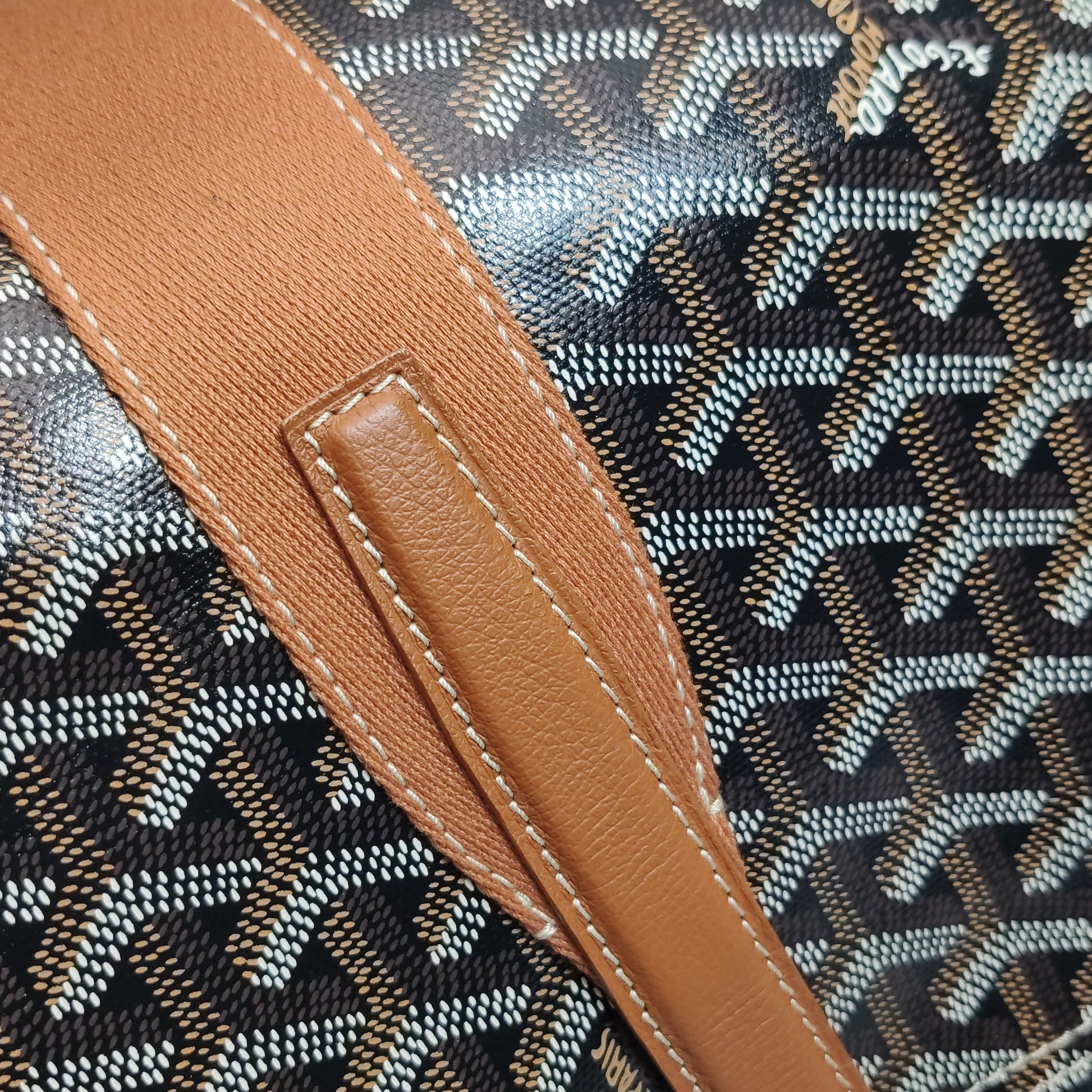 Goyard Barrel 40 Sports Bag Noir Tan