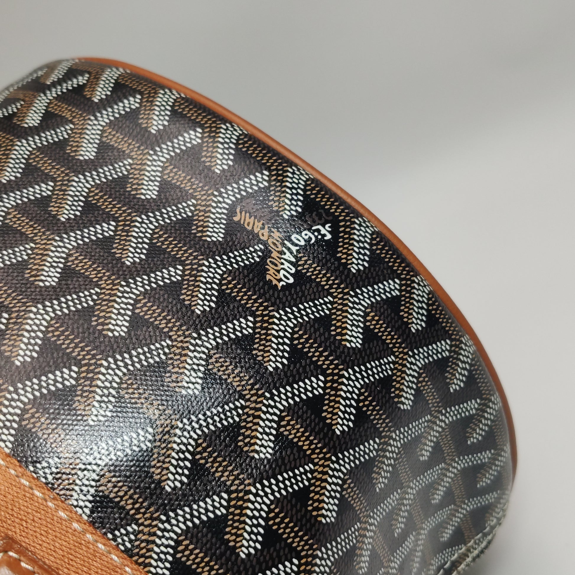 Goyard Barrel 40 Sports Bag Noir Tan
