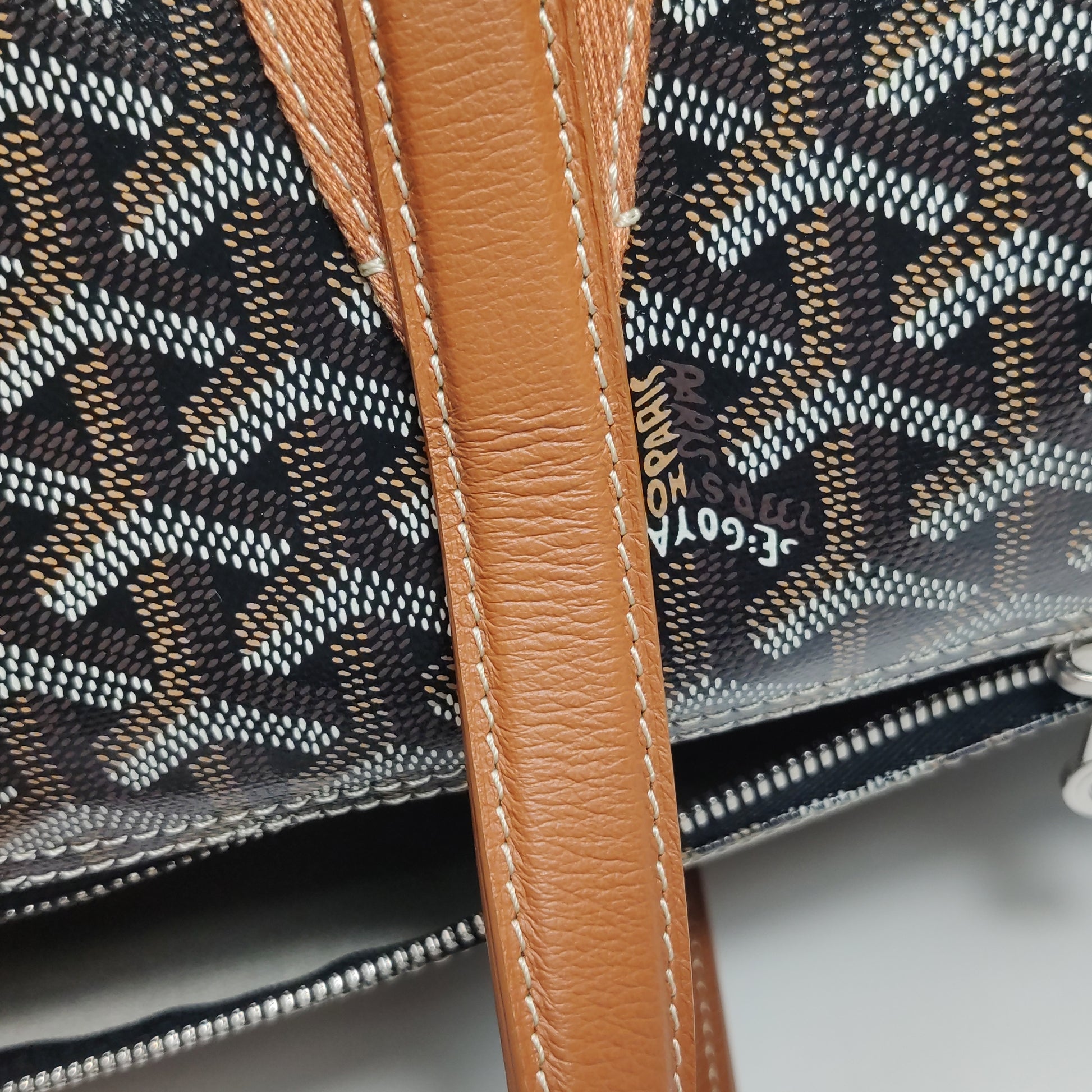Goyard Barrel 40 Sports Bag Noir Tan