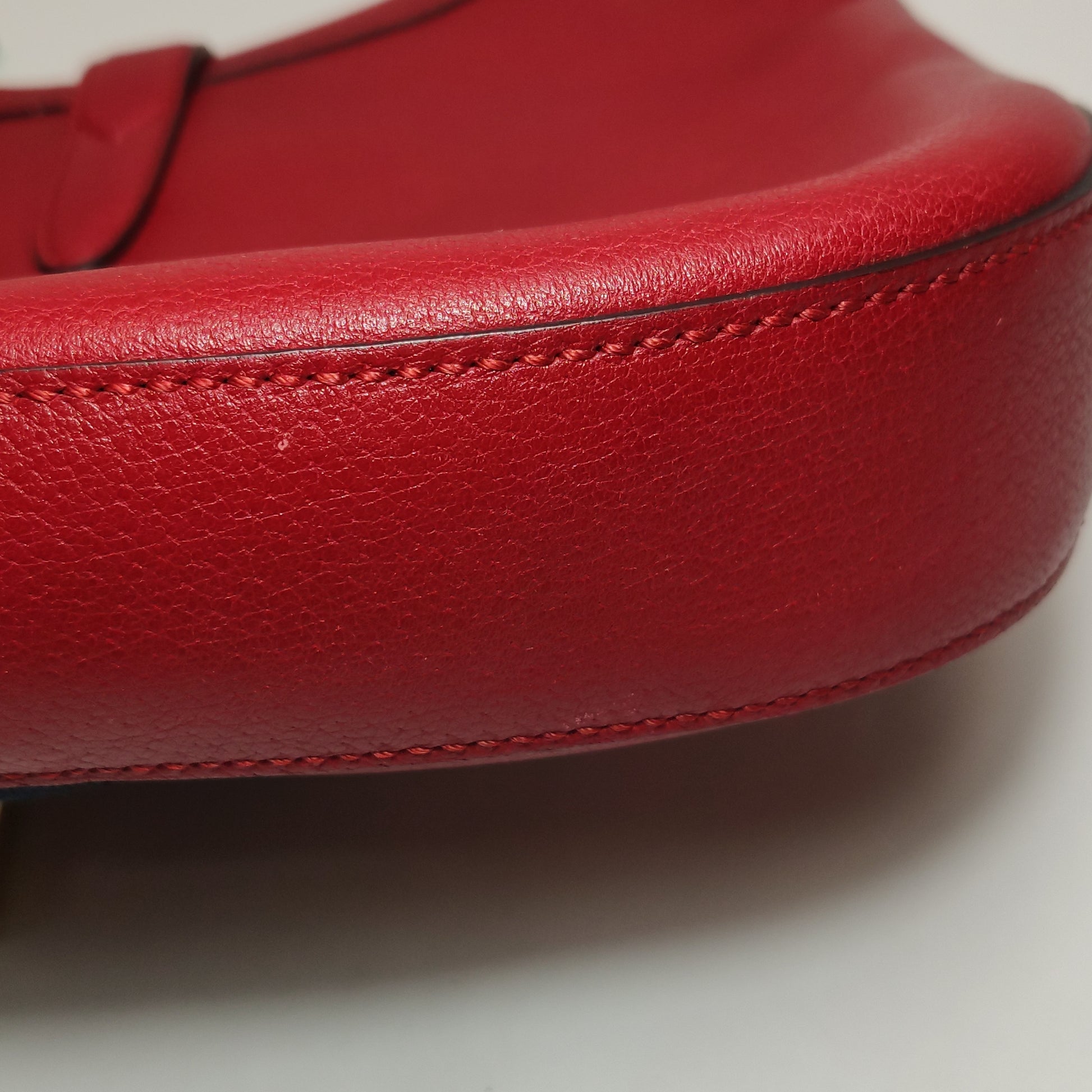 Gucci Web Medium Jackie Hobo Red Soft Grained Calfskin