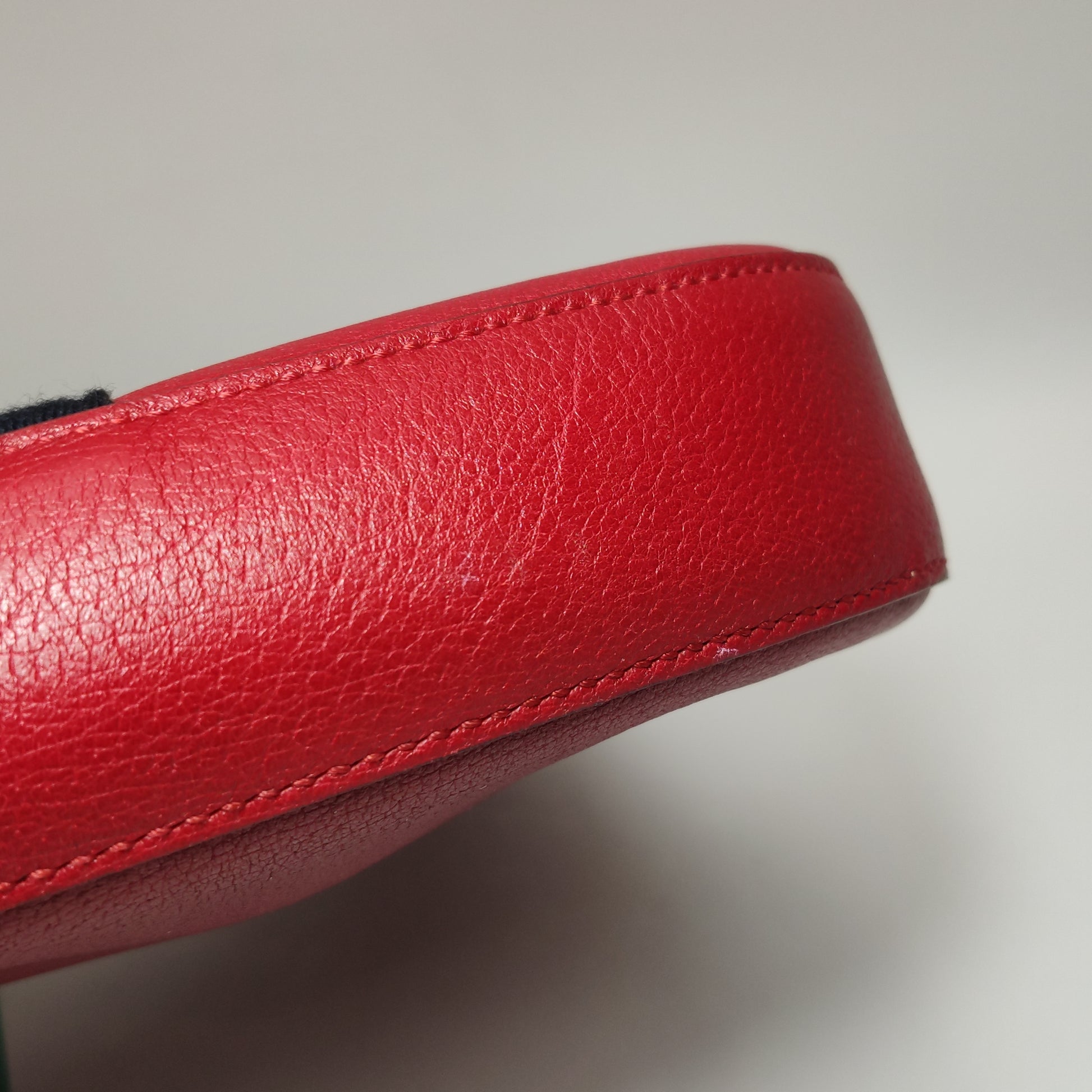 Gucci Web Medium Jackie Hobo Red Soft Grained Calfskin