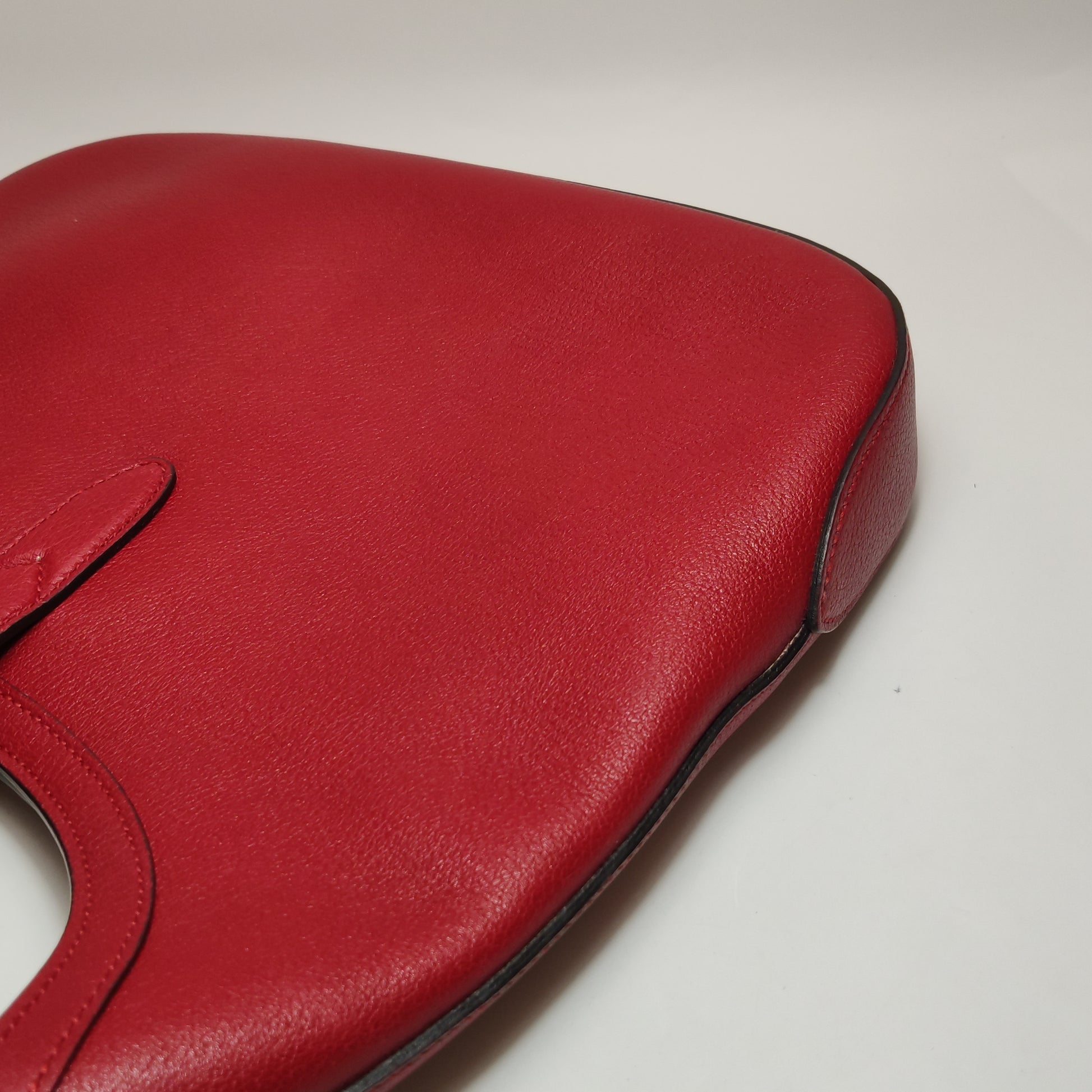 Gucci Web Medium Jackie Hobo Red Soft Grained Calfskin