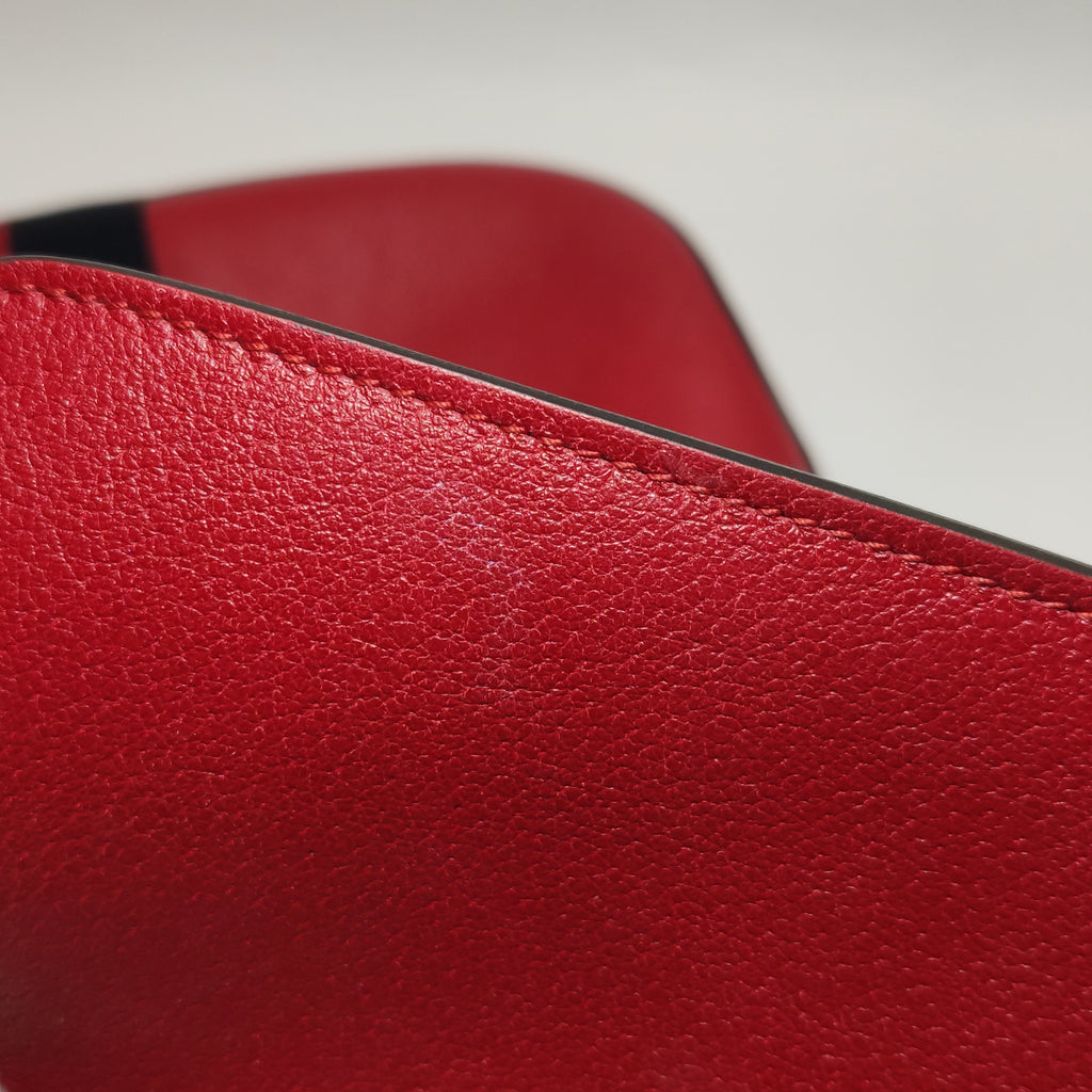 Gucci Web Medium Jackie Hobo Red Soft Grained Calfskin