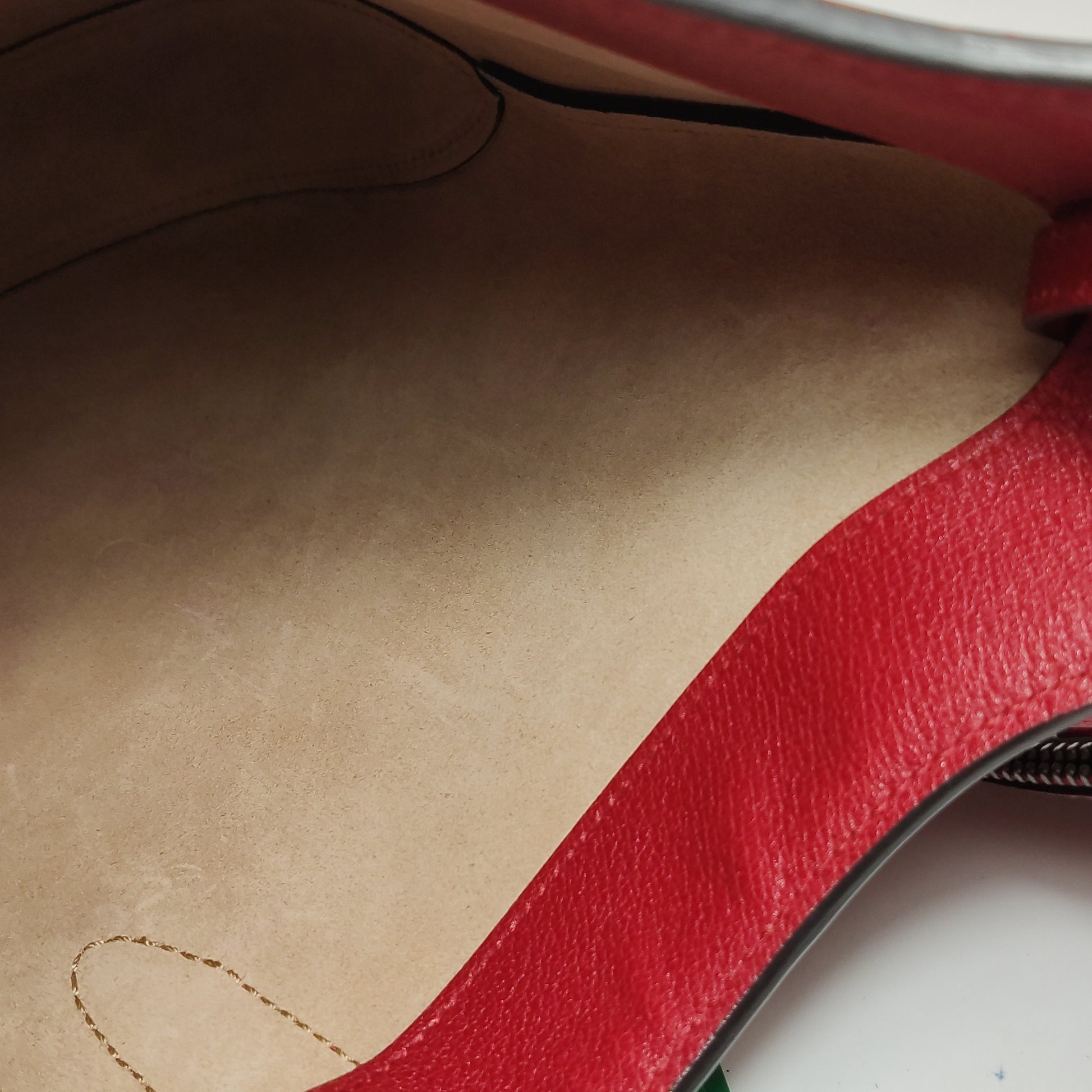 Gucci Web Medium Jackie Hobo Red Soft Grained Calfskin
