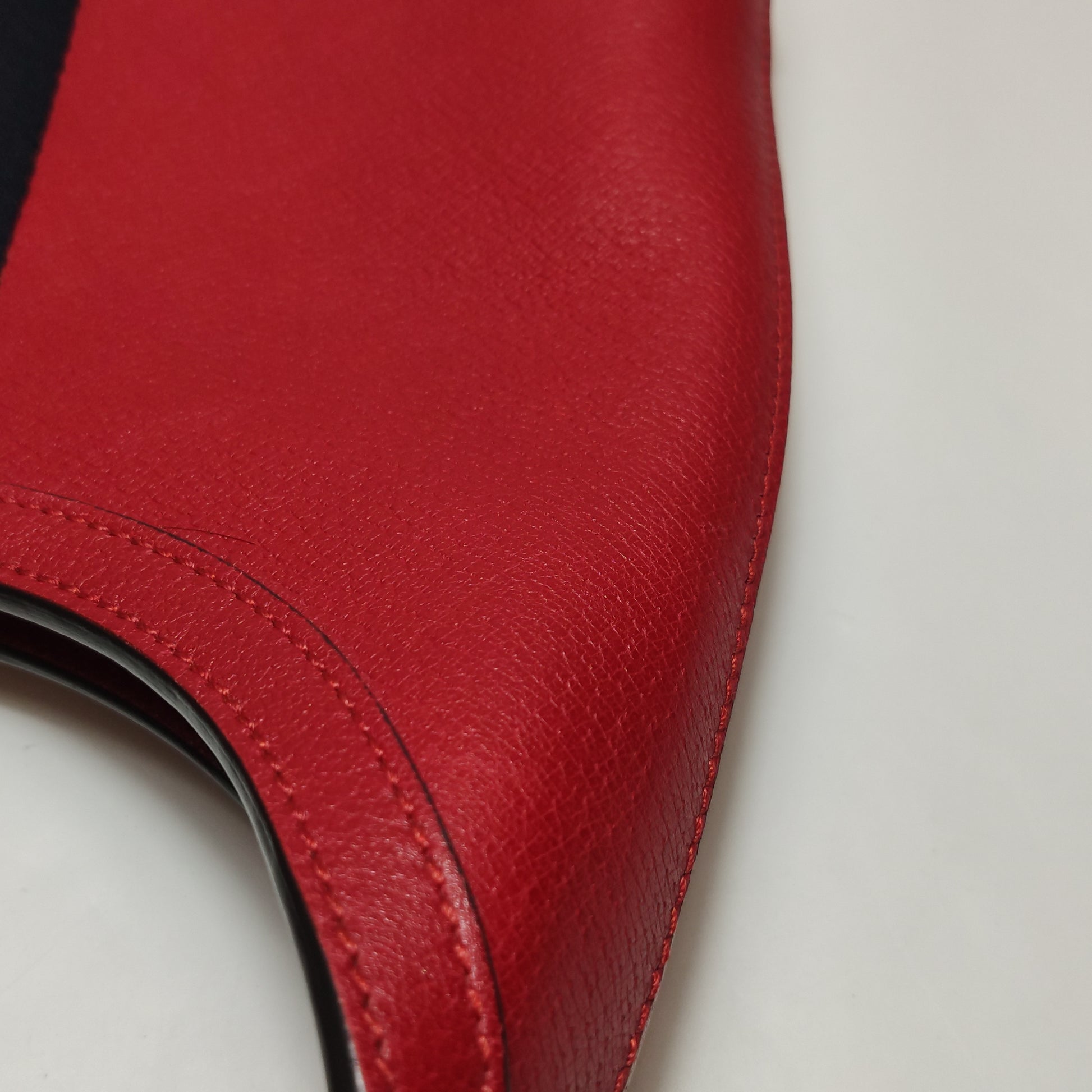 Gucci Web Medium Jackie Hobo Red Soft Grained Calfskin