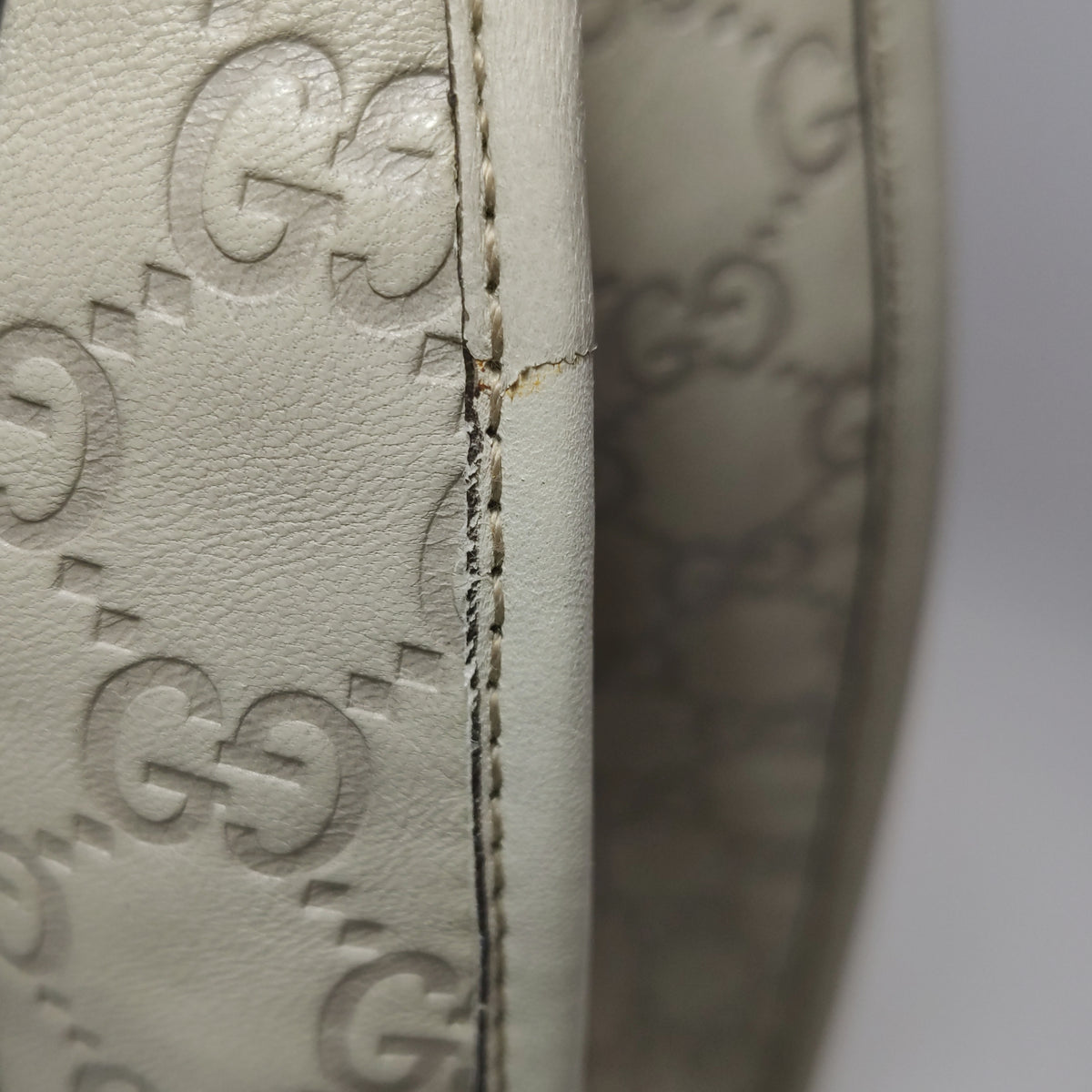 Gucci Jackie Bardot Guccissima Shoulder Bag White
