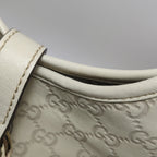 Gucci Jackie Bardot Guccissima Shoulder Bag White