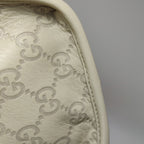 Gucci Jackie Bardot Guccissima Shoulder Bag White