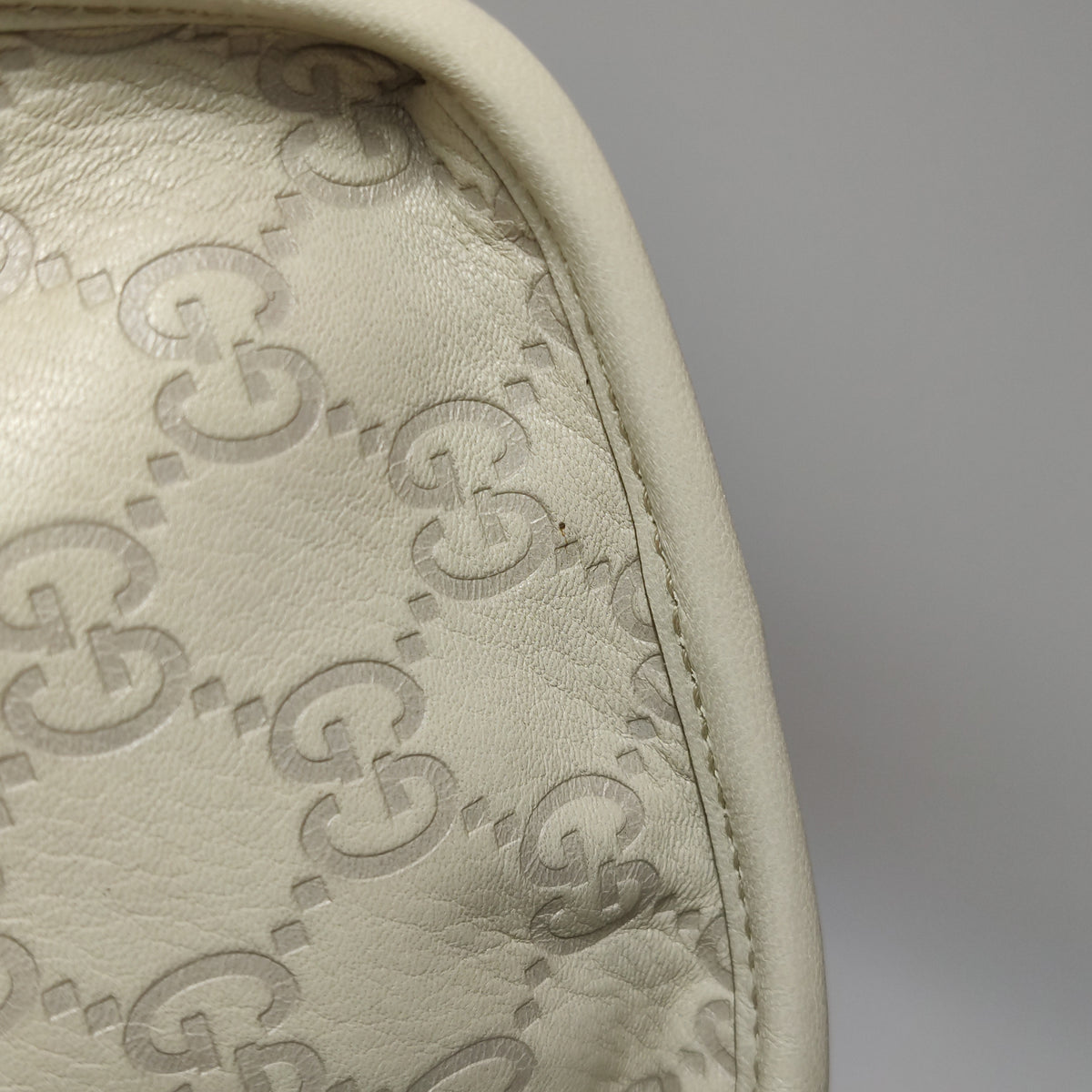 Gucci Jackie Bardot Guccissima Shoulder Bag White